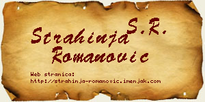 Strahinja Romanović vizit kartica